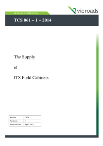 Specification TCS 061 - ITS Field Cabinets