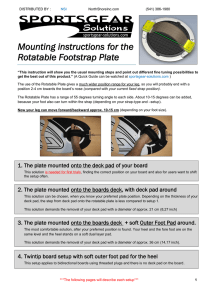 Mounting instructions for the Rotatable Footstrap Plate