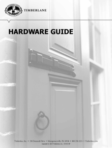 hardware guide - Timberlane Shutters