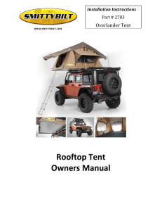 Rooftop Tent Owners Manual