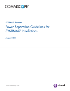 Power Separation Guidelines for SYSTIMAX