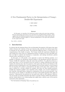 A New Fundamental Factor in the Interpretation of Young`s Double