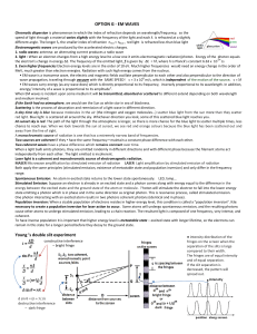 Young `s double slit experiment OPTION G