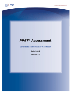 PPAT ® Candidate and Educator Handbook