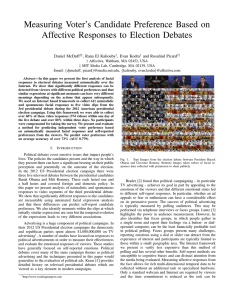 Measuring Voter`s Candidate Preference Based on Affective