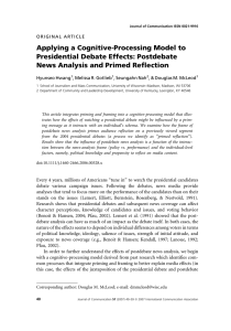 Applying a Cognitive-Processing Model to Presidential Debate Effects