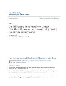 Guided Reading Instruction: How Literacy Candidates Understand