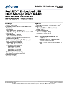 RealSSD Embedded USB Mass Storage Drive