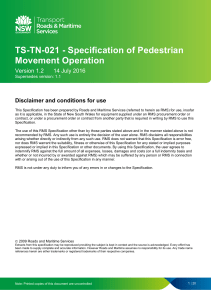 Traffic Signal Operation Specification