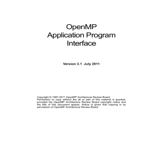 OpenMP 3.1