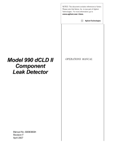 Model 990 dCLD II Component Leak Detector