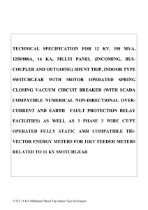 TECHNICAL SPECIFICATION FOR 12 kV, 16 KA