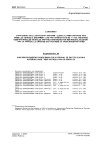 ECE-R 43 Windows Page