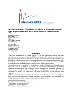 Additional Sound Emission Provisions in the new European