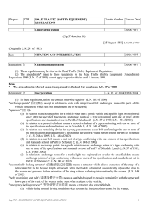 Cap 374F - ROAD TRAFFIC (SAFETY EQUIPMENT) REGULATIONS