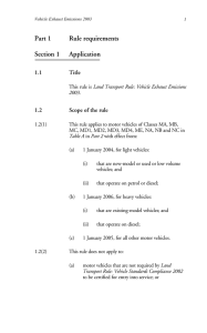 Vehicle Exhaust Emissions 2003