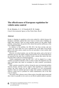 The effectiveness of European regulation for vehicle