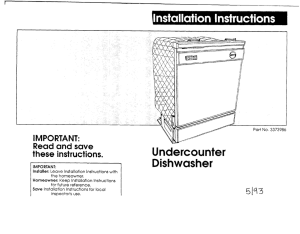 Undercounter Dishwasher