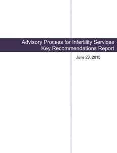 Advisory Process for Infertility Services Key