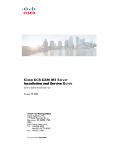 Cisco UCS C220 Server Installation and Service Guide