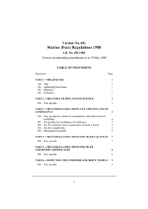Marine (Fees) Regulations 1988