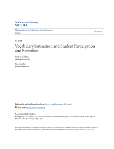Vocabulary Instruction and Student Participation and