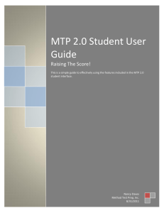 MTP 2.0 Student User Guide