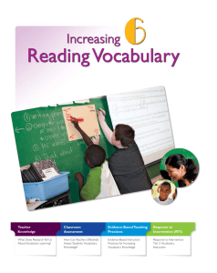 Chapter 6 Increasing Reading Vocabulary