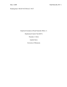 Empirical Evaluation of Read Naturally Effects: A Randomized