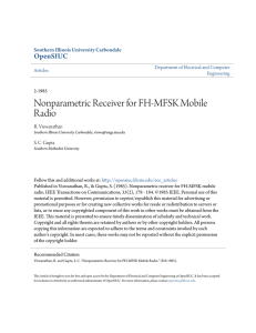 Nonparametric Receiver for FH-MFSK Mobile Radio