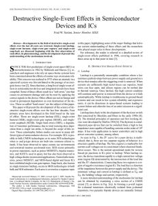 Destructive single-event effects in semiconductor devices and ICs