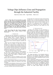 Voltage Dips Influence Zone and Propagation through the