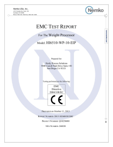 emc test report - Hardy Process Solutions