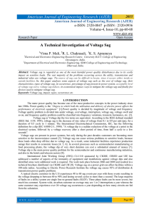 A Technical Investigation of Voltage Sag