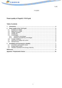 Power quality in Fingrid`s 110 kV grid