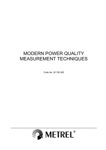 Modern Power Quality Measurement Techniques