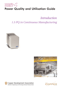 Power Quality in Continuous Manufacturing