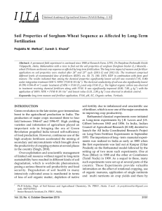 Soil Properties of Sorghum-Wheat Sequence as Affected by Long