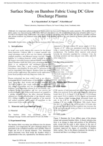 Surface Study on Bamboo Fabric Using DC Glow Discharge Plasma