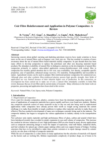 Coir Fibre Reinforcement and Application in Polymer Composites: A