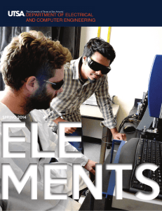 ECE Department publishes Spring 2014 UTSA ECE Elements