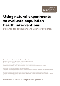 Using natural experiments to evaluate population health interventions: