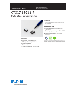 Eaton CTX17-18913-R Multi-phase Power Inductor Datasheet