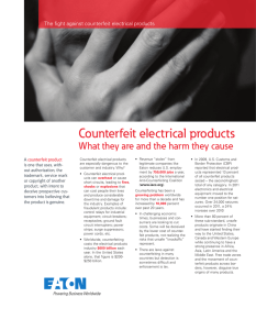 Counterfeit electrical products - EECO