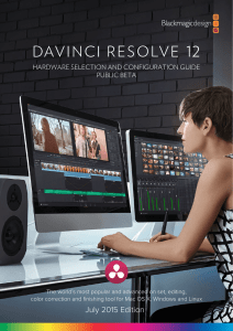 DaVinci Resolve 12 Configuration Guide