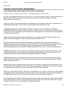 A Guide to Accelerometer Specifications - 2000-02