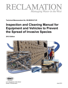 Inspection and Cleaning Manual for Equipment and