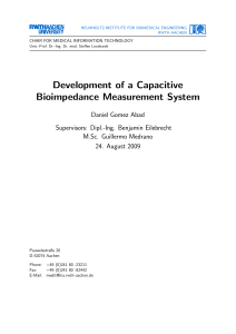 Development of a Capacitive Bioimpedance Measurement System