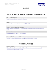 physical and technical problems of energetics technical physics