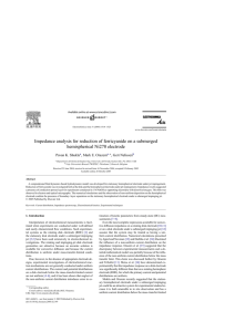 Impedance Analysis for Reduction of Ferricyanide